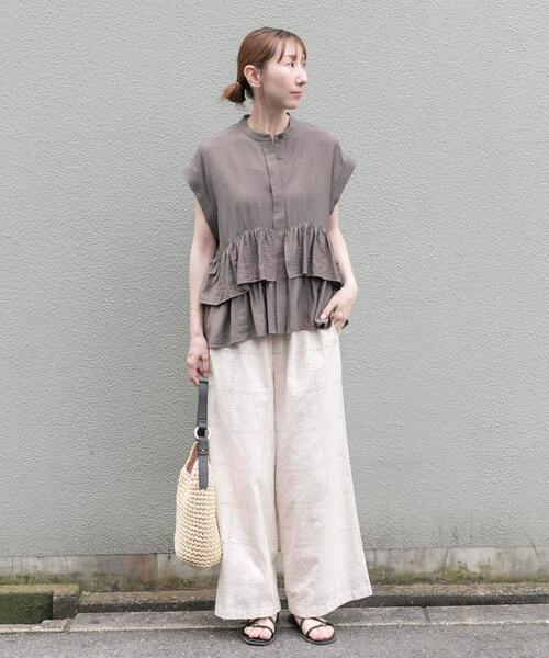 ITEMS URBANRESEARCH(アイテムズ アーバンリサーチ)の「ブロックレースパンツ(その他パンツ・レディース・ブラック/ホワイト系その他・FREE)」の11枚目の写真