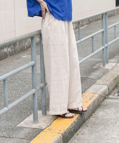 ITEMS URBANRESEARCH(アイテムズ アーバンリサーチ)の「ブロックレースパンツ(その他パンツ・レディース・ブラック/ホワイト系その他・FREE)」の12枚目の写真