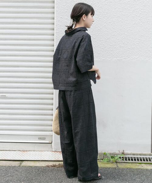 ITEMS URBANRESEARCH(アイテムズ アーバンリサーチ)の「ブロックレースパンツ(その他パンツ・レディース・ブラック/ホワイト系その他・FREE)」の5枚目の写真