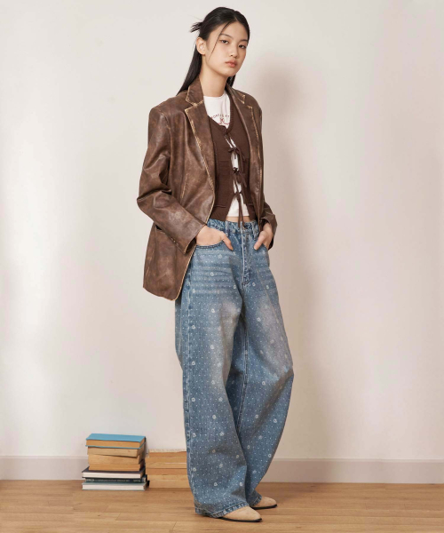 LOTSYOU(ロッツユー)の「lotsyou_WIDE BLUE WSHD DENIM(デニムパンツ・レディース・その他・MEDIUM/SMALL)」の3枚目の写真