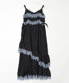 再入荷】レースドッキングフリルキャミワンピース 夏服（ワンピース