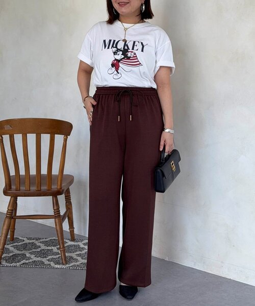 Chez toi(シェトワ)の「【マイナス3キロ見え】【楽して美脚】ポンチイージーパンツ(その他パンツ・レディース・ブラック/ブラウン/アイボリー・FREE)」の4枚目の写真