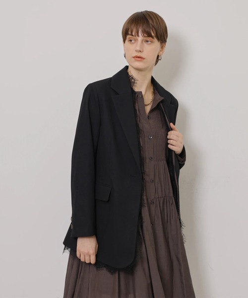CADUNE(カデュネ)の「レース付きジャケット(その他アウター・レディース・ブラック・36/38)」の4枚目の写真