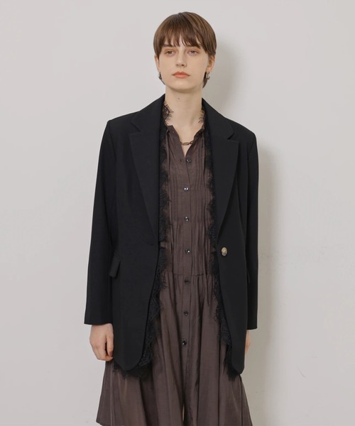 CADUNE(カデュネ)の「レース付きジャケット(その他アウター・レディース・ブラック・36/38)」の6枚目の写真