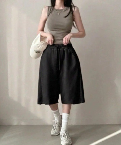 yuue' ( wear )（ユーイ）の「バミューダスウェットパンツ（スウェットパンツ・レディース・グレー/ブラック・FREE）」の16枚目の写真