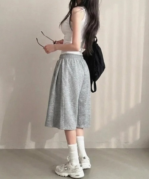 yuue' ( wear )（ユーイ）の「バミューダスウェットパンツ（スウェットパンツ・レディース・グレー/ブラック・FREE）」の7枚目の写真