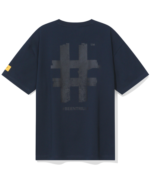 BEENTRILL(ビントリル)の「スタンプハッシュタグオーバーサイズ半袖Tシャツ(チャコール)(Tシャツ/カットソー・レディース・その他・SMALL/MEDIUM/LARGE/X-LARGE)」の2枚目の写真
