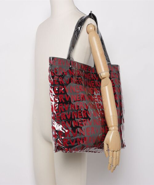 RADIO EVA(ラヂオエヴァ)の「RADIO EVA A339 RADIO EVA × IKUMI KAKIHARA SHOPPING TOTE BAG by nana-nana(トートバッグ・レディース・ブラック×レッド・FREE)」の9枚目の写真