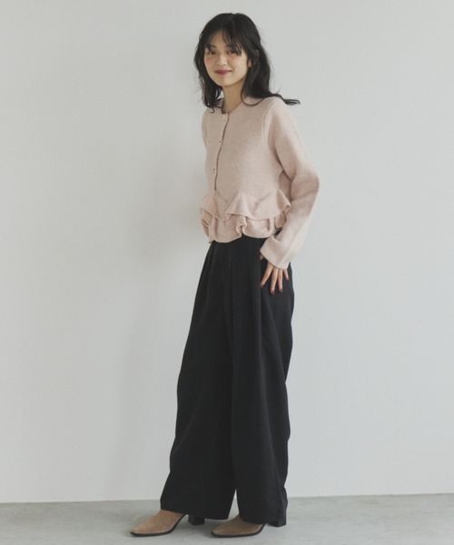 ELNEsoi(エルネソワ)の「ドットツータックワイドパンツ(その他パンツ・レディース・グレー/ブラック・FREE)」の17枚目の写真