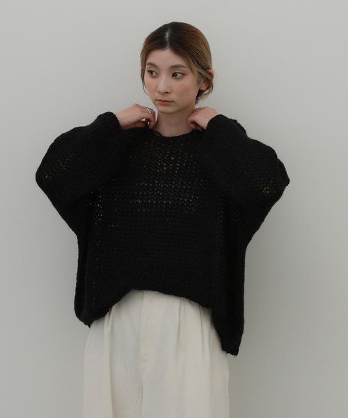 select MOCA（セレクトモカ）の「モヘアローゲージニット（ニット/セーター・レディース・ブラック/グレー/アイボリー/ベージュ/ピンク・FREE）」の2枚目の写真