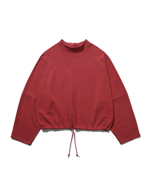ANGLAN | Pigment High-Neck Sweat Shirt - Washed Red(スウェット)