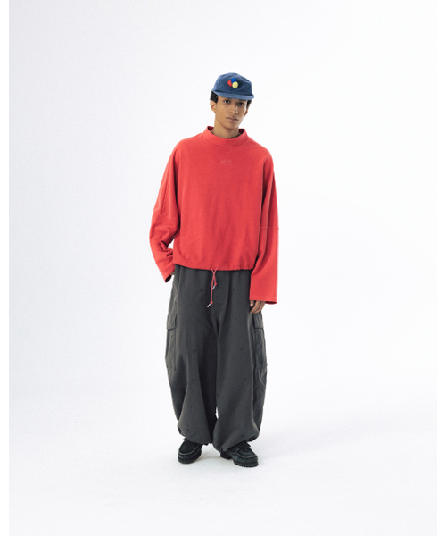 ANGLAN（アングラン）の「Pigment High-Neck Sweat Shirt - Washed Red（スウェット・メンズ・その他・ONE SIZE）」の4枚目の写真