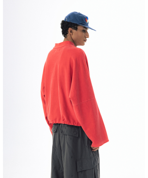 ANGLAN（アングラン）の「Pigment High-Neck Sweat Shirt - Washed Red（スウェット・メンズ・その他・ONE SIZE）」の6枚目の写真