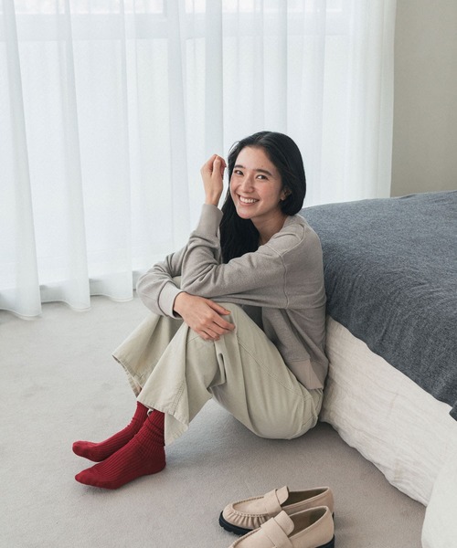 URBAN RESEARCH DOORS(アーバンリサーチドアーズ)の「ウォッシュドコーデュロイパンツ(その他パンツ・レディース・アイボリー/チャコールグレー・MEDIUM/SMALL)」の20枚目の写真