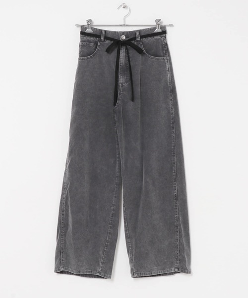 URBAN RESEARCH DOORS(アーバンリサーチドアーズ)の「ウォッシュドコーデュロイパンツ(その他パンツ・レディース・アイボリー/チャコールグレー・MEDIUM/SMALL)」の3枚目の写真