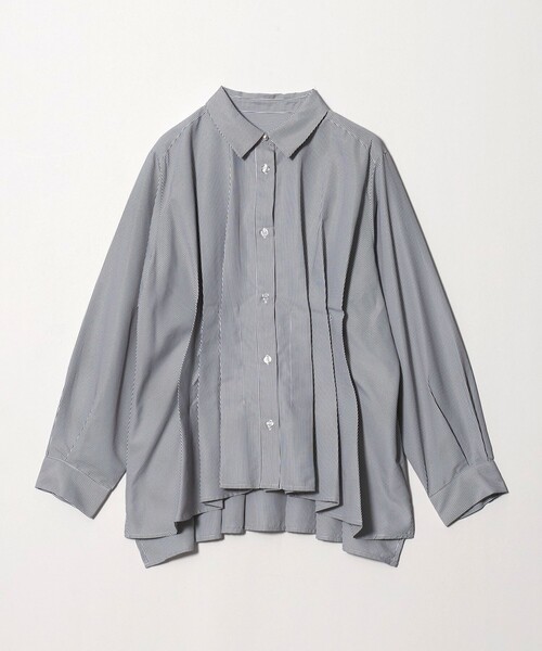 【美品】ユナイテッドアローズ　ブラウス　ダークグレー　M ポリエステル フロントタック レギュラーシャツ ＜A DAY IN THE LIFE＞（シャツ