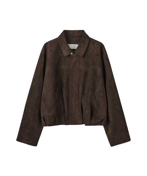 MELLOTORY(メロートリー)の「ボリュームスエードジャケット (2color)(その他アウター・レディース・ベージュ/ブラウン・FREE)」の2枚目の写真