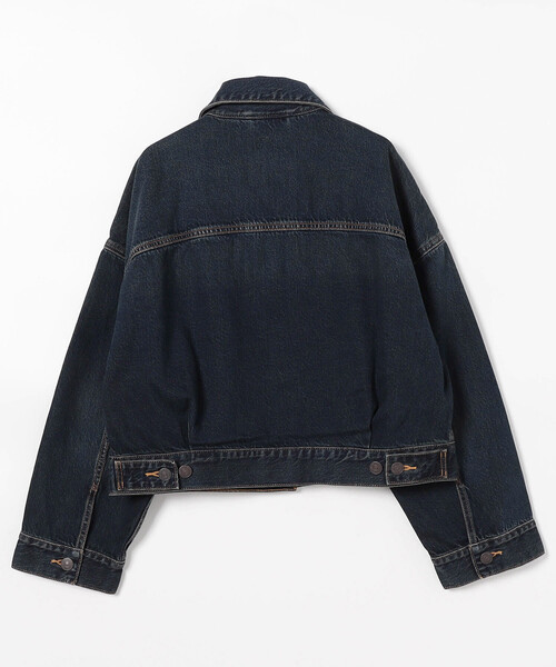 FREAK'S STORE(フリークスストア)の「LEVI'S/リーバイス LOOSE CROP TRUCKER/ルーズ クロップ トラッカージャケット/クロップド丈 デニム ジャケット(デニムジャケット・レディース・ネイビー・フリ-)」の2枚目の写真