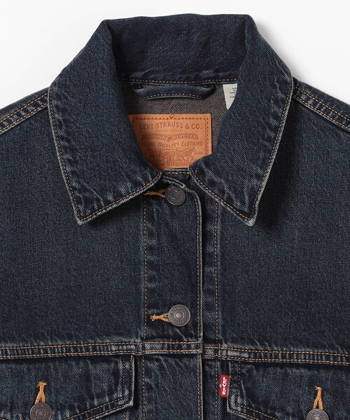 FREAK'S STORE(フリークスストア)の「LEVI'S/リーバイス LOOSE CROP TRUCKER/ルーズ クロップ トラッカージャケット/クロップド丈 デニム ジャケット(デニムジャケット・レディース・ネイビー・フリ-)」の3枚目の写真