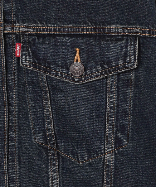 FREAK'S STORE(フリークスストア)の「LEVI'S/リーバイス LOOSE CROP TRUCKER/ルーズ クロップ トラッカージャケット/クロップド丈 デニム ジャケット(デニムジャケット・レディース・ネイビー・フリ-)」の4枚目の写真