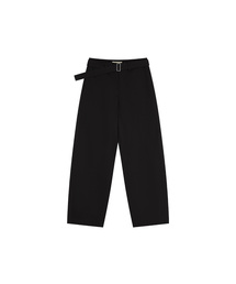 SIPT7215 ベルト付きカーブドチノパンツ_Black