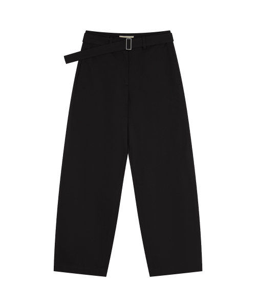 SIYAZU（シヤジュ）の「SIPT7215 ベルト付きカーブドチノパンツ_Black（その他パンツ・レディース・ブラック・SMALL/MEDIUM/LARGE）」の4枚目の写真