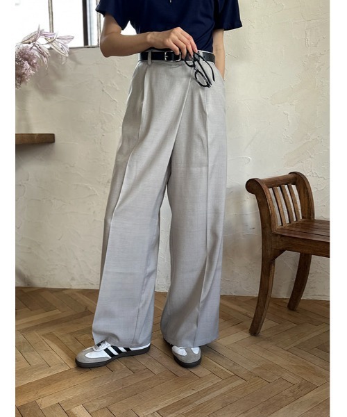 fifth(フィフス)の「【cestmignon_mauセレクト】ラップ風タックワイドパンツ(その他パンツ・レディース・ライトグレー/ブラック/ブラウン・XS/M)」の22枚目の写真