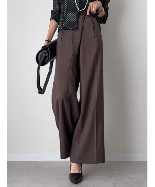 fifth(フィフス)の「【cestmignon_mauセレクト】ラップ風タックワイドパンツ(その他パンツ・レディース・ライトグレー/ブラック/ブラウン・XS/M)」の10枚目の写真