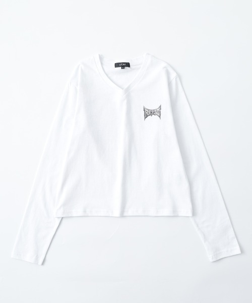 RE730（アールイーセブンサーティー）の「RE730 スカルロゴロングスリーブTシャツ（Tシャツ/カットソー・メンズ・ブラック/オフホワイト・L/M/XL）」の20枚目の写真