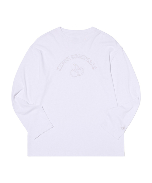 KIRSH（キルシー）の「ピグメントダイングアーチチェリー長袖トップス[ホワイト]（Tシャツ/カットソー・レディース・その他・1）」の2枚目の写真