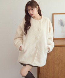 nuance collarless coat / ニュアンスノーカラーコート