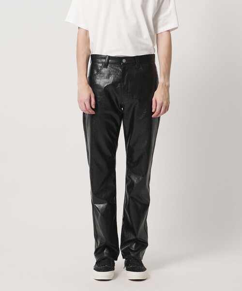 UNITED ARROWS & SONS(ユナイテッドアローズアンドサンズ)の「<UNITED ARROWS & SONS> LTHR LIKE NP ST PANTS/パンツ(その他パンツ・メンズ・ベージュ/ブラック・L/XL/S/M)」の5枚目の写真