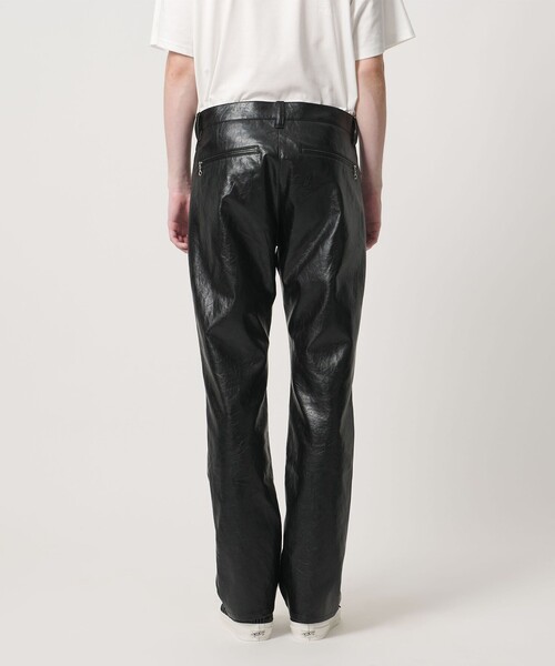 UNITED ARROWS & SONS(ユナイテッドアローズアンドサンズ)の「<UNITED ARROWS & SONS> LTHR LIKE NP ST PANTS/パンツ(その他パンツ・メンズ・ベージュ/ブラック・L/XL/S/M)」の7枚目の写真