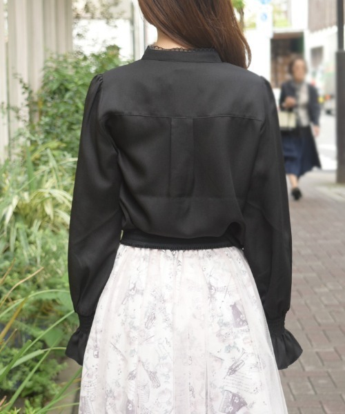 axes femme(アクシーズファム)の「音楽刺繍リボンブラウス(シャツ/ブラウス・レディース・ブラック/ワイン/キナリ・FREE)」の6枚目の写真