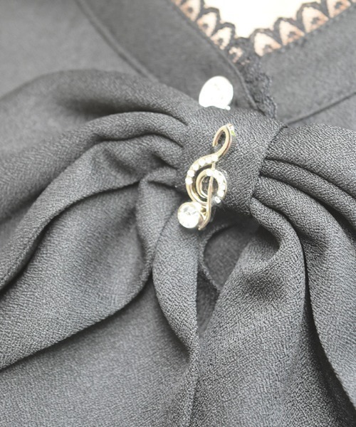 axes femme(アクシーズファム)の「音楽刺繍リボンブラウス(シャツ/ブラウス・レディース・ブラック/ワイン/キナリ・FREE)」の7枚目の写真