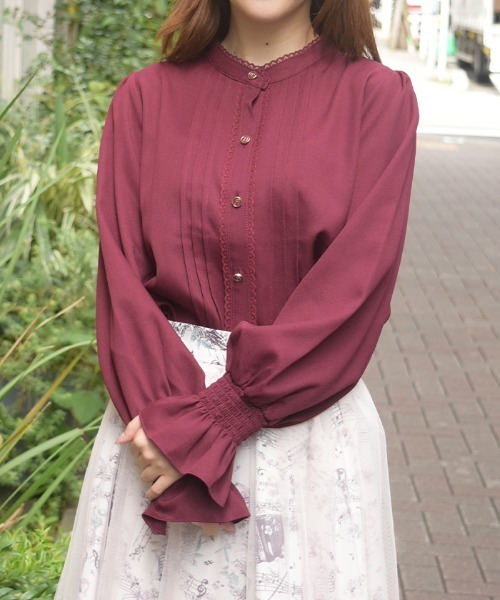 axes femme(アクシーズファム)の「音楽刺繍リボンブラウス(シャツ/ブラウス・レディース・ブラック/ワイン/キナリ・FREE)」の12枚目の写真