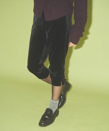 〈WEB限定〉【Nuition】ベロアバイカーパンツ