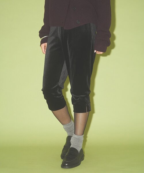 Whim Gazette（ウィムガゼット）の「〈WEB限定〉【Nuition】ベロアバイカーパンツ（その他パンツ・レディース・ブラック/ブラウン・FREE）」の4枚目の写真