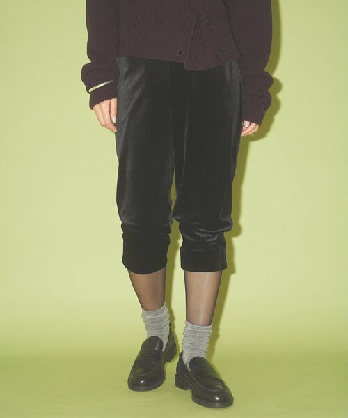 Whim Gazette（ウィムガゼット）の「〈WEB限定〉【Nuition】ベロアバイカーパンツ（その他パンツ・レディース・ブラック/ブラウン・FREE）」の3枚目の写真