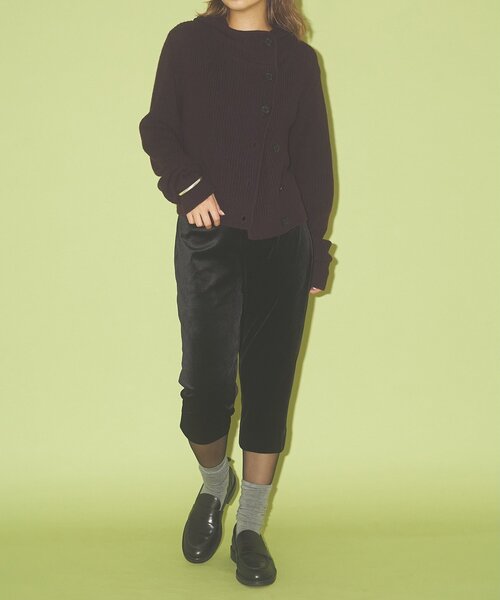 Whim Gazette（ウィムガゼット）の「〈WEB限定〉【Nuition】ベロアバイカーパンツ（その他パンツ・レディース・ブラック/ブラウン・FREE）」の5枚目の写真