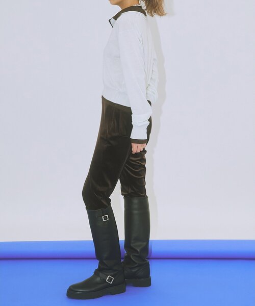 Whim Gazette（ウィムガゼット）の「〈WEB限定〉【Nuition】ベロアバイカーパンツ（その他パンツ・レディース・ブラック/ブラウン・FREE）」の8枚目の写真
