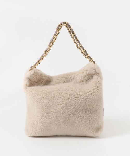 URBAN RESEARCH ROSSO WOMEN（アーバンリサーチ　ロッソ）の「VIOLA d’ORO エコファーショルダ-S（ショルダーバッグ・レディース・オフホワイト/ブラウン/ダークブラウン・SMALL）」の2枚目の写真