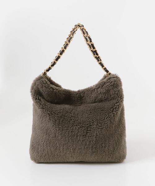 URBAN RESEARCH ROSSO WOMEN（アーバンリサーチ　ロッソ）の「VIOLA d’ORO エコファーショルダ-S（ショルダーバッグ・レディース・オフホワイト/ブラウン/ダークブラウン・SMALL）」の12枚目の写真
