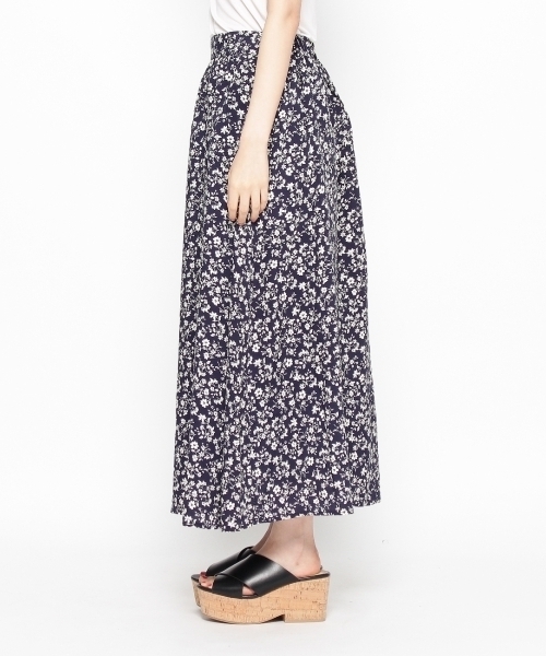  　花柄　レーヨン　ロングスカート grove（グローブ）の「◇レーヨン花柄ロングスカート（スカート