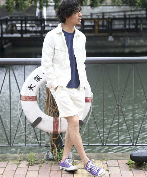 Denime（ドゥニーム）の「TWILL COLOR G-JKT/ツイルカラーG-ジャケット（ブルゾン・メンズ・ベージュ/ホワイト/グリーン・MEDIUM/LARGE/X-LARGE）」の16枚目の写真