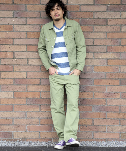 Denime（ドゥニーム）の「TWILL COLOR G-JKT/ツイルカラーG-ジャケット（ブルゾン・メンズ・ベージュ/ホワイト/グリーン・MEDIUM/LARGE/X-LARGE）」の18枚目の写真