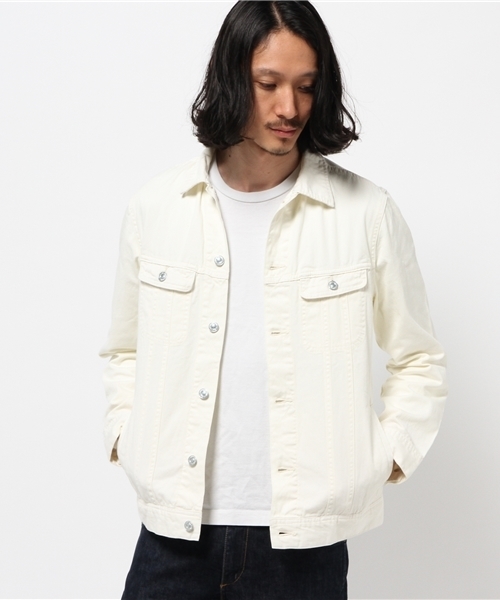 Denime（ドゥニーム）の「TWILL COLOR G-JKT/ツイルカラーG-ジャケット（ブルゾン・メンズ・ベージュ/ホワイト/グリーン・MEDIUM/LARGE/X-LARGE）」の7枚目の写真