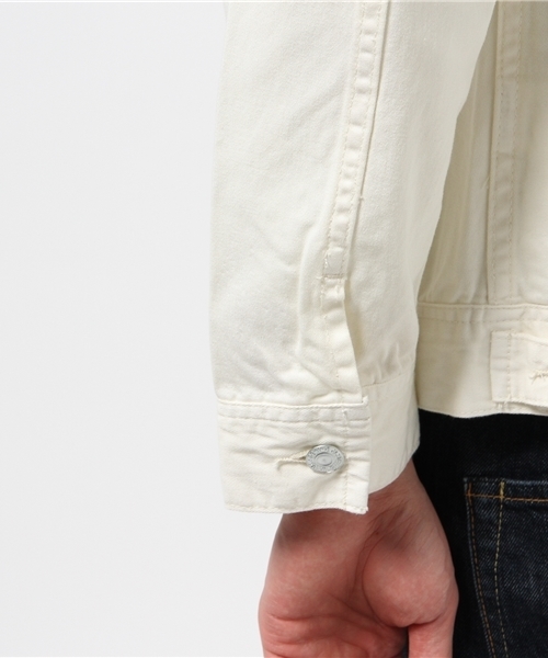 Denime（ドゥニーム）の「TWILL COLOR G-JKT/ツイルカラーG-ジャケット（ブルゾン・メンズ・ベージュ/ホワイト/グリーン・MEDIUM/LARGE/X-LARGE）」の9枚目の写真