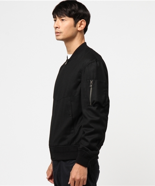 FREDY&GLOSTER（フレディアンドグロスター）の「【FINEBOYS掲載】ハイカウントサキソニーウール MA-1（MA-1・メンズ・ブラック/ベージュ・M/L/S）」の10枚目の写真