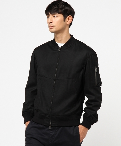 FREDY&GLOSTER（フレディアンドグロスター）の「【FINEBOYS掲載】ハイカウントサキソニーウール MA-1（MA-1・メンズ・ブラック/ベージュ・M/L/S）」の8枚目の写真